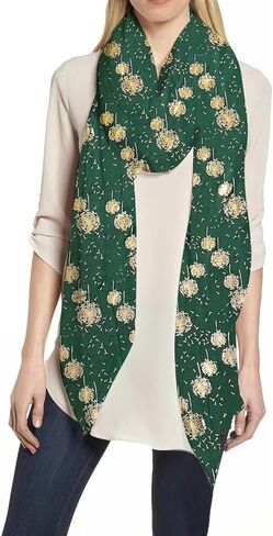 Lina & Lily Dandelion Metallic Foil Women's Scarf Shawl Lightweight in Kuwait