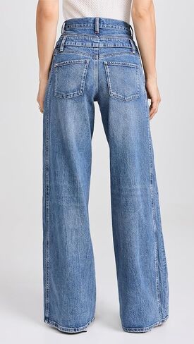 alice + olivia Women's Double Waistband Cool Jeans in Kuwait