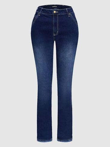 Flamingals Women's Wash Vintage Bootcut Jeans Wash Raw Hem Stretchy Vintage Denim Jeans in Saudi Arabia