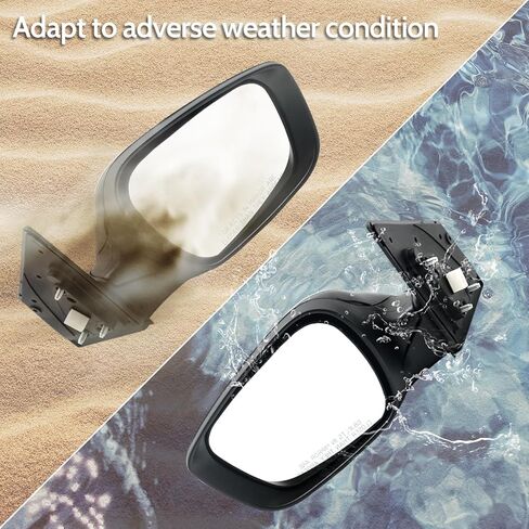 مرآة جانبية للركاب الأيمن تناسب 2014-2016 Hyundai Elantra مرآة الرؤية الخلفية باللون الأسود مع طي يدوي، تسخين، زجاج كهربائي، مرآة رؤية خلفية خارجية - استبدال # 876203X680 in Kuwait