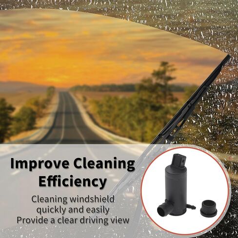 مضخة غسيل الزجاج الأمامي ACROPIX مع مضخة سائل غسيل الزجاج الأمامي بحلقة معدنية مناسبة لسيارة Ford Transit لـ Ford Escort رقم 7003177 - حزمة من 1 in Saudi Arabia