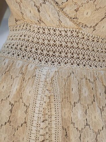 CUPSHE Women's Beige Maxi Lace Dress and Jumpsuit Summer Beige, Large in Saudi Arabia
