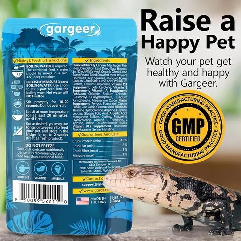 3oz Tegu Lizard Food. Complete Gel Diet for Both Juveniles and Adults. Proudly Made in The USA, Using Premium Ingredients, Fortified Gourmet Formula. Enjoy! in Saudi Arabia