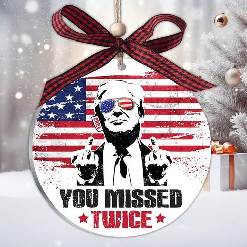 Trump Ornament 2024, 3.5" Acrylic President Trump Ornaments, Funny Trump Christmas Ornament, 2024 Christmas Ornaments, Great Gifts for Any Patriot, Christmas Tree Decorations (Trump President) in Saudi Arabia
