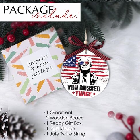 Trump Ornament 2024, 3.5" Acrylic President Trump Ornaments, Funny Trump Christmas Ornament, 2024 Christmas Ornaments, Great Gifts for Any Patriot, Christmas Tree Decorations (Trump President) in Saudi Arabia