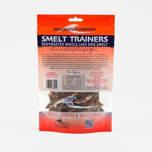 علاجات الحيوانات الأليفة من Walleye Bark للكلاب والقطط - وجبة خفيفة من الأسماك المجففة مكونة من مكون واحد، من مصادر مستدامة، خالية من الحبوب، عالية البروتين، بدون إضافات، أوميغا 3 الطبيعية، تدعم صحة الجلد والفرو، كيس 4 أونصة in Kuwait