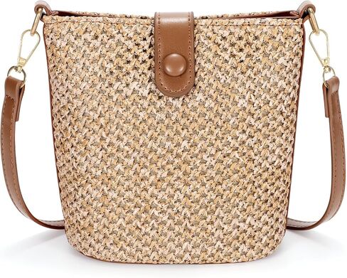 SUOSDEY Staw Crossbody Bag for Women Straw Beach Tote Bag Handbag Shoulder Purse for Women in Saudi Arabia
