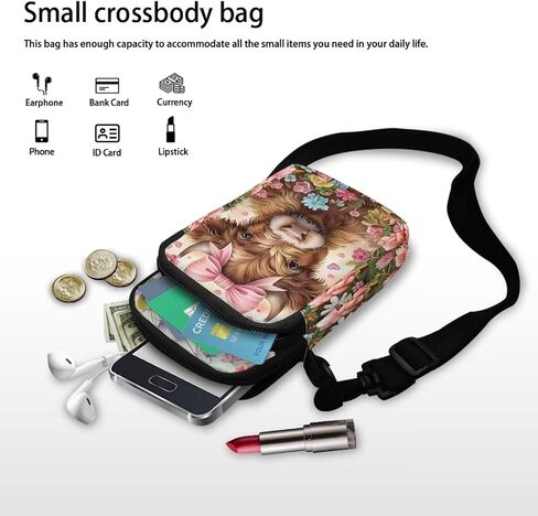 Xpyiqun Crossbody Phone Bag for Purse for Women Canvas Small Sling Shoulder Handbag Cross Body Pouch in Kuwait