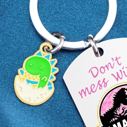 أمي تخزين المواد هدايا عيد الأم أفكار للأم من ابنة أفضل الأمهات على الإطلاق هدية فريدة من نوعها هدية عيد ميلاد المرأة مضحك الوردي Mamasaurus لطيف سلسلة المفاتيح لعيد الشكر عيد الأم in Kuwait