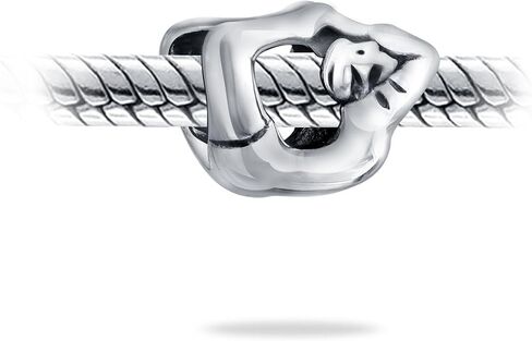 Yogi Gymnastics Athletic Yoga Pose Charm Bead For Women Oxidized .925 Sterling Silver Fits European Bracelet in Saudi Arabia