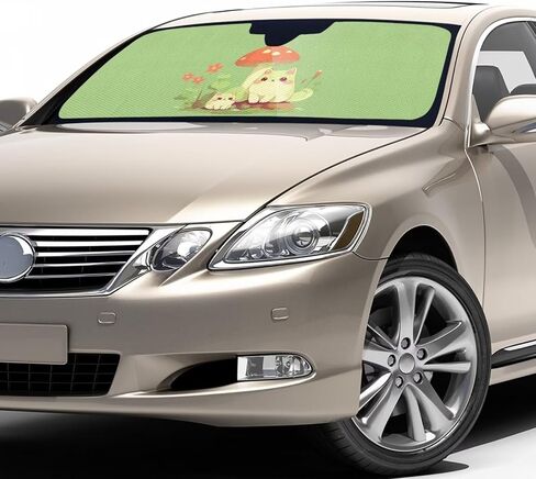 Windshield Sun Shade Cute Elephant Folding Car Front Window Sunshade Floral Sun Visor Retractable Sunshield Auto Windshield Sun Shield Universal Fit Most Vehicle Truck Cars Sedan in Saudi Arabia