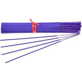 100 Unscented (Purple) Incense Sticks 11 inch - 100% Natural Joss and Bamboo 11" Punk Blanks - for DIY Aromatherapy Incense Making.
