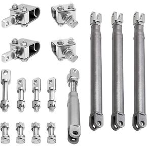 maXpeedingrods for Harley U-Clamp Frame Mount Struts, Universal Sidecar Installation U-Clamp Frame Mounts Struts Kit