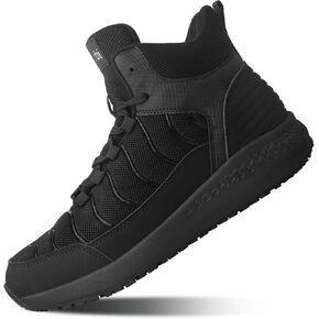 Non Slip Work Boots for Men Shoes Slip on Waterproof Slip Resistant Boots Kitchen Chef Restaurant Walking Sneakers Comfortable Food Service Working Footwear Leather