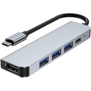 USB C Hub, 4 in 1 USB C Splitter with 3*USB Ports and 1 USB-C Data/Power Delivery Port, Super Speed USB C to USB Multiport Adapter for MacBook Pro/Air,iPad, Chromebook, Dell,iMac, Galaxy S23 and More