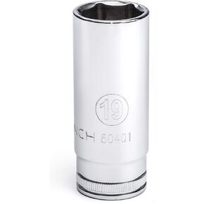 GEARWRENCH 3/8" Drive 6 Point Deep Metric Socket 19mm - 80401