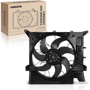 A-Premium Engine Radiator Cooling Fan Assembly with Brushless Motor Compatible with Select Volvo Models - XC90 2003-2011, 2.5L 2.9L 3.2L 4.4L - Replace# 306800053
