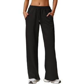 ABOCIW Womens Wide Leg Sweatpants Drawstring High Waisted Baggy Lounge Pants Athletic Joggers with Pockets