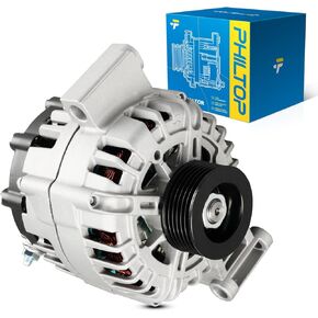PHILTOP Alternator Compatible with Chevy Colorado 07-08 All Model/09-12 2.9L 3.7L, Hummer H3 07/08-10 3.7L, H3T 09-10 3.7L, Canyon 07-08 09-12 2.9L 3.7L Replace 11148N 12V 125Amp CW S6 6-Groove Pulley
