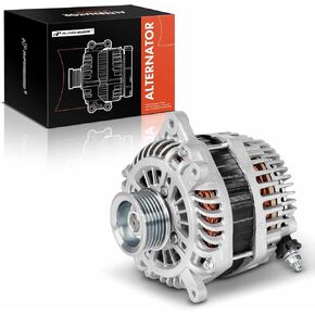 A-Premium Alternator Compatible with Infiniti Q50 2016-2022, Q60 2017-2021, 3.0L, 12V 150A 6-Groove Pulley Clockwise, Replace# 31004HK6A, A003TL0191
