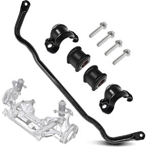 Front Suspension Stabilizer Bar Kit, 55398938AC Sway Bar+52110141AB Stabilizer Bar Bushing Kit Compatible With Dodge Ram 1500 2009-2010, Ram 1500 2011-2018, Ram 1500 Classic 4WD 2019-2022, #55398938AB