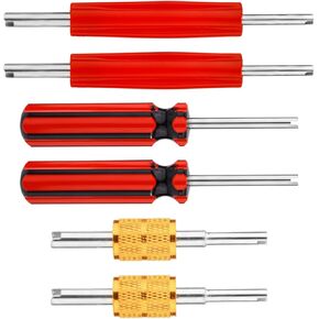 Portable Tire Valve Tool Set, Stainless Steel Tire Valve Core Tool Small Tire Valve Stem Puller Valve Core Removal Tool for Repair Installation Car Truck Bicycle