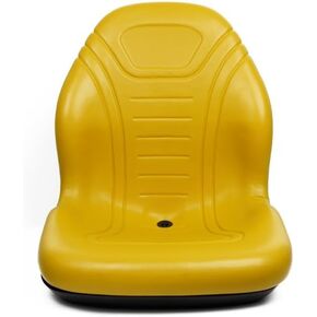 TSYY70-YLW, Universal One Piece Tractor Seat and Compact High Back Mower Seat. UTV Side by Sides. Yellow.