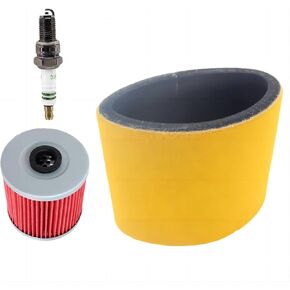 11013-1275 Air Filter with Spark Plug Oil Filter Compatible with 1989-2000 Kawasaki Bayou 300 KLF300B KLF300C KLF300
