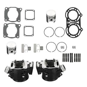 Cylinder Piston Gasket Rebuild Kit Replacement for Yamaha Banshee 350 1987-2006 Replacement for 2GU-11311-00-00 2GU-11321-00-00