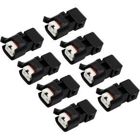 8 Pcs Fuel Injector Connector Adapter Replacement for EV1 to USCAR EV6 & EV14 LS1 LS2 LS3