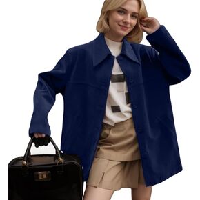 Suede Jacket Women Faux Suede Jacket Casual Old Money Aesthetic Y2k Oversized Leather Jackets for Women