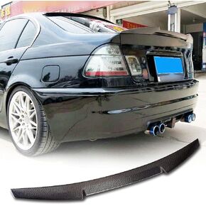 MCARCAR KIT Carbon Fiber Trunk Spoiler for BMW 3 Series 4-Door E46 Sedan 1998-2005 316i 318i 320i 323i 325i 328i 330i M3 4Door Auto Rear Boot Lid Highkick Duckbill Spoiler Wing Lip(Sedan 4-Door)