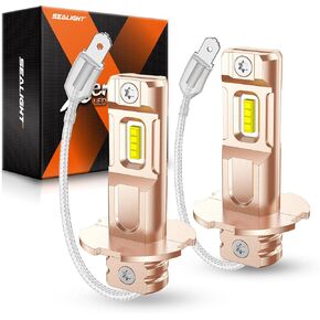 مصابيح الضباب SEALIGHT H11 LED، سطوع 600% عمر 50000 ساعة، لمبة LED H11 H16 H8، 10000LM 6500K اختراق قوي أبيض بارد، تشغيل وتوصيل، حزمة من 2 in Kuwait