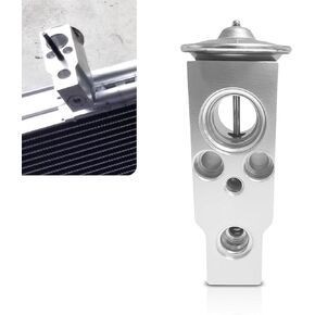 1 PC Automobile Expansion Valve, High Temperature Resistant and Durable Metal Steam Engine Air Conditioning Valve, A/C System Repair Accessories, Universal for Most Cars Trucks (Silver)