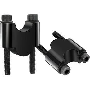 7/8" Handlebar Risers Motorcycle Handlebar Risers Mount Clamp 30mm Height,Compatible for Kawasaki Honda Suzuki Yamaha BMW Triumph Ducati (Black)