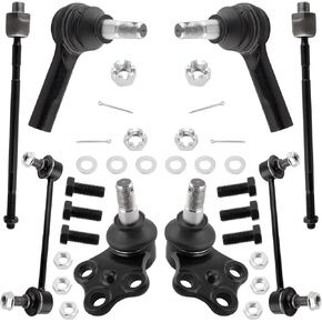 BOXI 8pcs Front Lower Ball Joints + Sway Bars + Tie rods Fit for Nissan Pathfinder 1996-2004 / for Infiniti QX4 1997-2003 | K90662 K90659 ES3466 ES3466 EV396