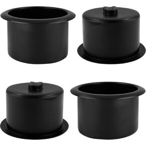 Waziaqoc 4PCS Recliner-Handles Cup Holder, Diameter 86mm Plastic Cup Holder Replacement Cup Holder Insert for Sofa Couch Table Rv Car Boat, Height 2. 5Inch, Black