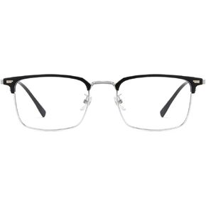 Cyxus Men Blue Light Blocking Glasses Half Rimless Computer Gaming Glasses Square Fashion Glasses for Men 8217