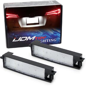 iJDMTOY OEM-Fit 3W Full LED License Plate Light Kit Compatible With 2006-2012 Toyota RAV4 (XA30), Powered by 18-SMD Xenon White LED Diodes