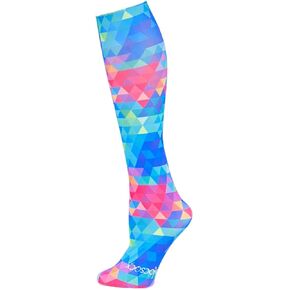 Hocsocx Bright Kaleidoscope Socks Performance Liner Moisture-Wicking Protection for Field Hockey, Ice Hockey, and Soccer