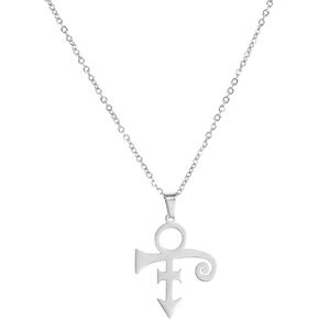 VASSAGO Memorial Princes Love Symbol Necklaces The Minimalism Artist Singer Necklace for Women Men Music Christmas Birthday Gifts