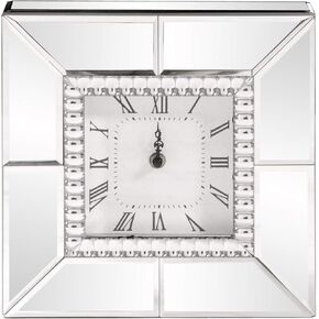 Howard Elliott 99172 Mirrored Wall Clock with Beaded Glass Trim
