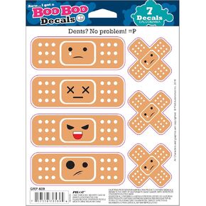Pilot Automotive GRP-609 Band Aid Faces 6" x 8" Vinyl Decals with UV Protection. Easy Peel and Stick.