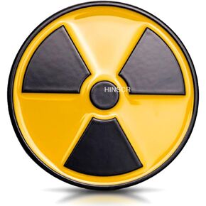 Nuke Radioactive Sign Car Emblem Decal Nuclear Radiation Warning 3D Metal Car Decal Resi dent Ev il Radiation Hazard Warning Badge Decals for Car Motorcycles