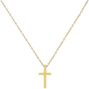 Gold Cross Necklace for Women 14K Gold Plated/Silver Layered Cross Choker Dainty Tiny Double Sideway Cross Pendant Necklace Trendy Jewelry Gifts for Women
