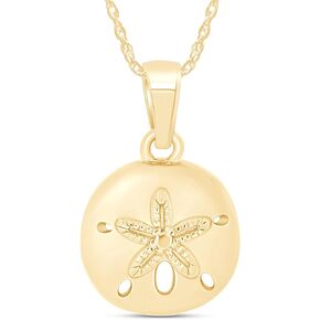 AFFY Sand Dollar Pendant Necklace in 14k Gold Over Sterling Silver