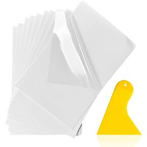 10 PCS Car Windshield Sticker, 4"x 6" Static Cling Window Film for Stickers Easy Application Removal and Re-Application, Car Windshield Sticker Applicator