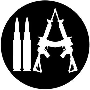 2A Second Amendment Gun Rights NRA Sticker Round 3 Inch Laptop Decal 2 Bullets AR