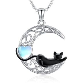 Dorunmo Animal Necklace Sterling Silver Owl/Sloth/Axolotl/Dolphin Necklace Celtic Knot Pendant Necklace Birthday Christmas Anniversary Cute Animal Jewelry for Women Friends Animals Lover