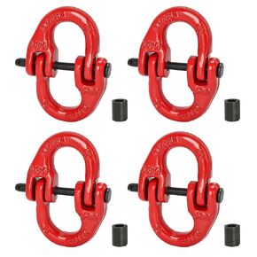 G80 3/8" Safety Chain Connector Link, 2 Pack Heavy Duty Hammerlock Coupling Link, Tow Hitch, Tow Chain Connector for Towing, Lifting, Trucks & Trailers